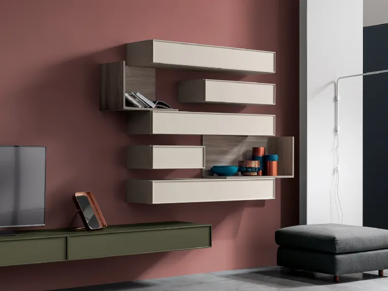 Mensole di design Modulo Fold in laccato opaco di SantaLucia