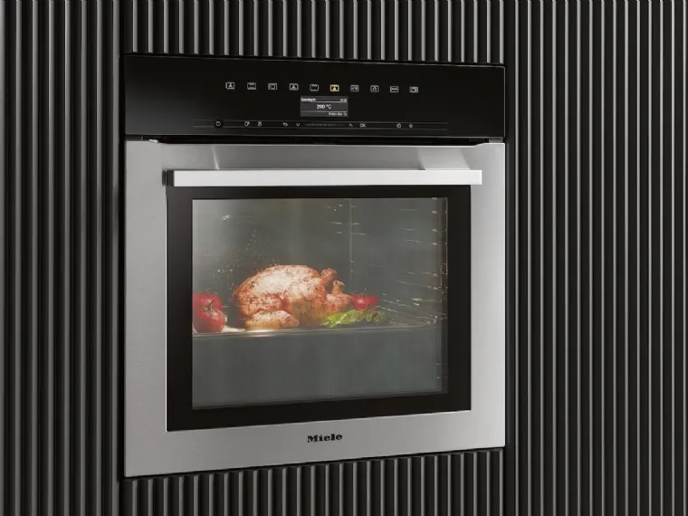 Forno H 7364 BP in acciao inox con sonda termometrica ed illuminazione Led di Miele