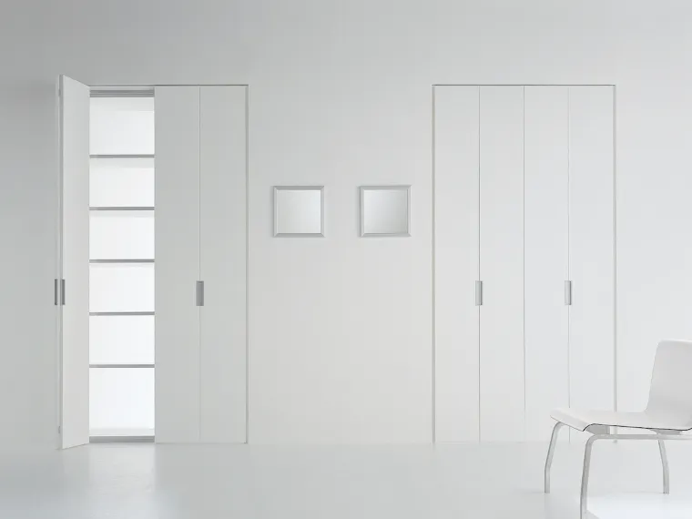 Porta per interni in laccato bianco Click a soffietto di RES Italia