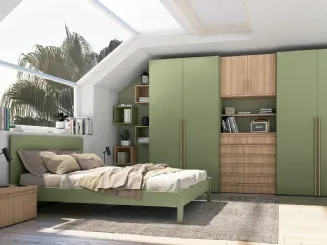 Armadio con ante battenti Volo Jolly M305V in melaminico di Colombini Casa