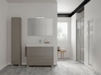 Mobile da Bagno a terra con colonna verticale Basic 06 di Ideagroup