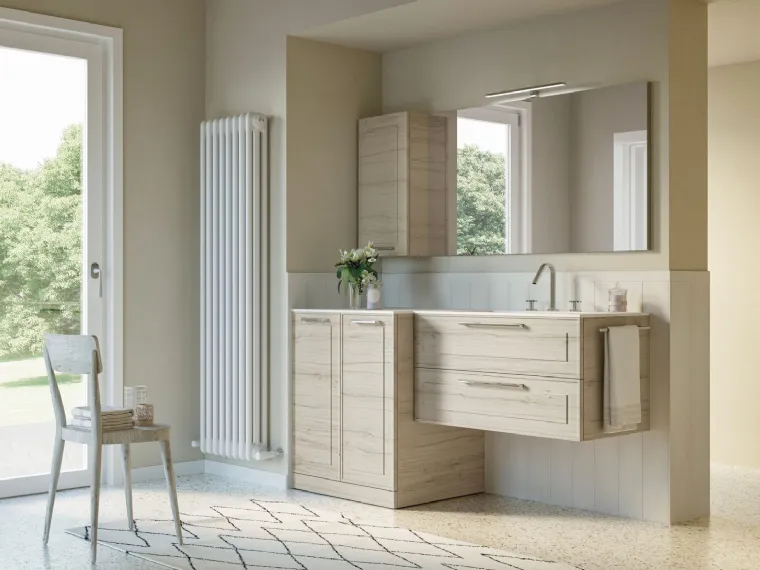 Mobile da Bagno sospeso in laminato effetto legno Dressy 05 di Ideagroup