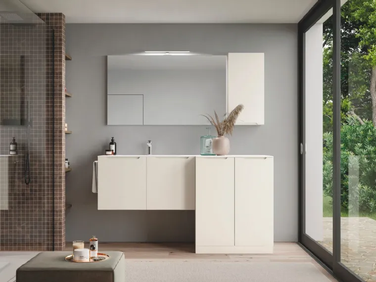 Mobile da Bagno a terra in laminato opaco Smyle 03 di Ideagroup