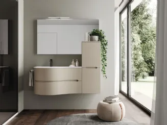 Mobile da Bagno sospeso in laminato opaco Smyle 06 di Ideagroup