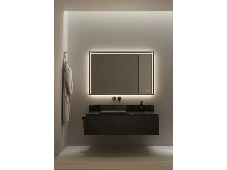 Mobile da Bagno sospeso ViaCondotti 07 in rovere moro di Ideagroup