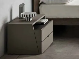 Comodino Quarzo in laccato opaco di SantaLucia