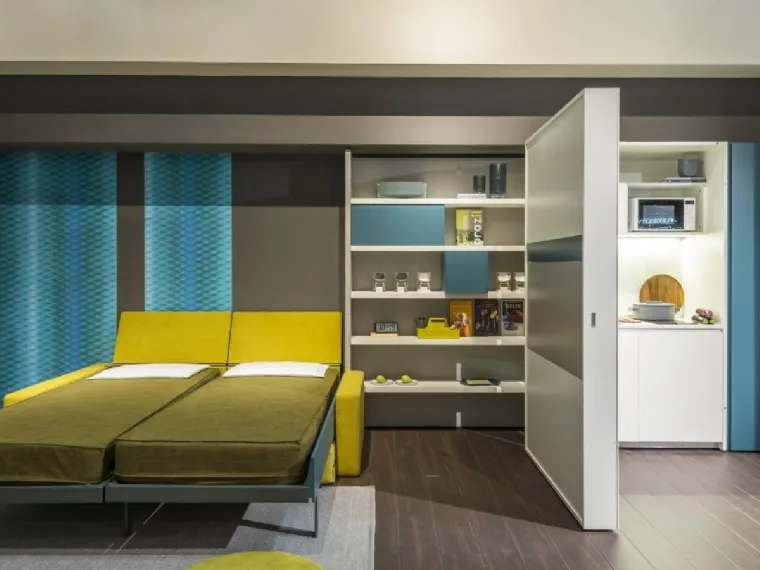 Letto a scomparsa aperto Living 21 Ella e Louise Clei