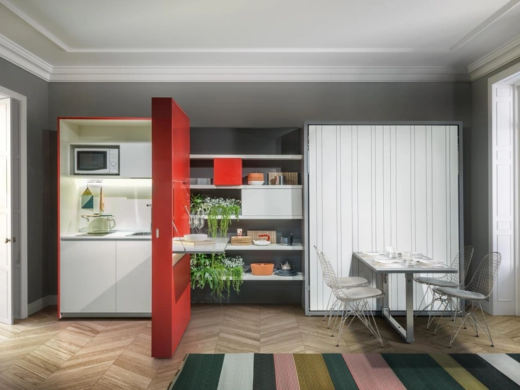 Letto a scomparsa Penelope 2 Dining di Clei