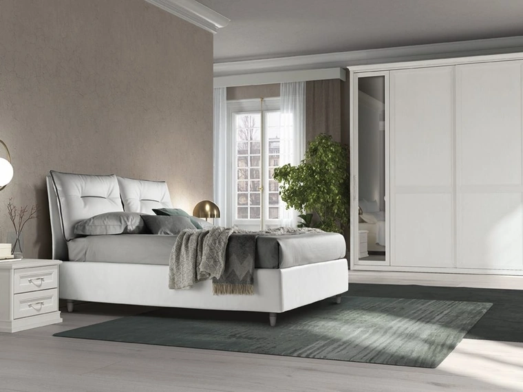 Letto Arcadia Kiss in tessuto imbottito di Colombini Casa