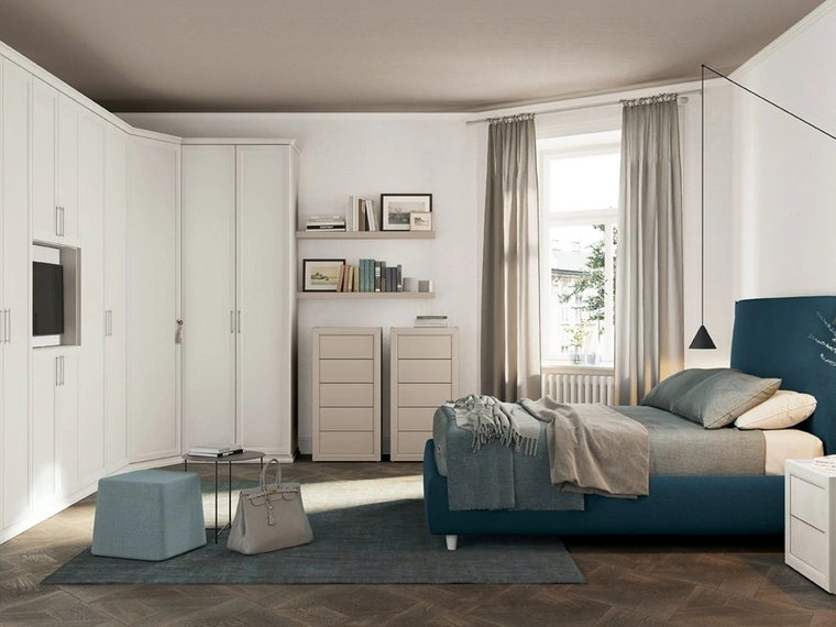 Letto in tessuto imbottito Arcadia Norma di Colombini Casa