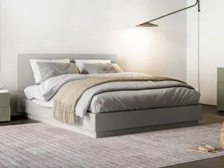 Letto laccato opaco con box contenitore e testiera Dream di Dielle Modus