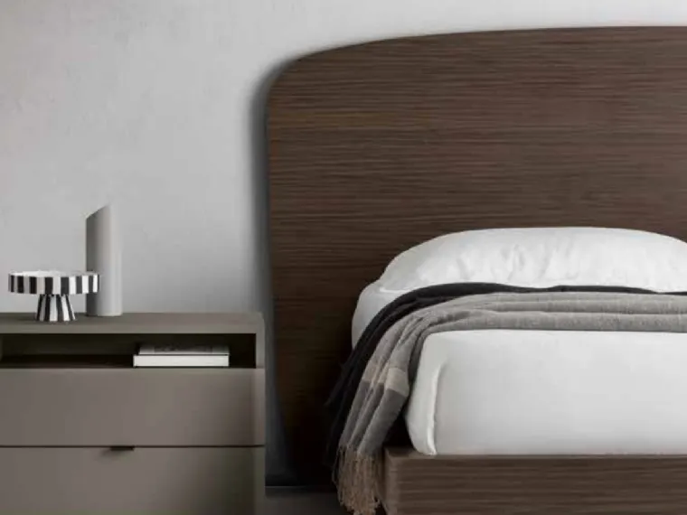 Letto con testiera arrotondata Duran di SantaLucia