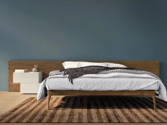 Letto sommier Le Fleur Boiserie in legno di rovere di Fratelli Mirandola