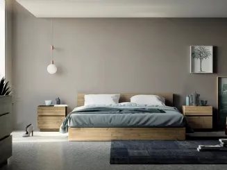 Letto Master 1695 in legno di abete con box contenitore di Fratelli Mirandola