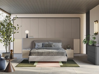 Letto in tessuto con testiera Verso di Colombini Casa