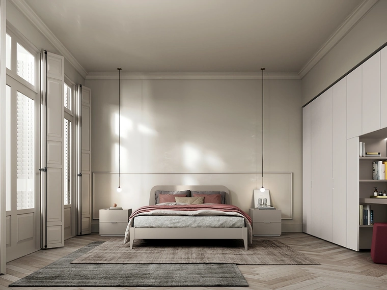 Letto con testiera Virgo di Colombini Casa