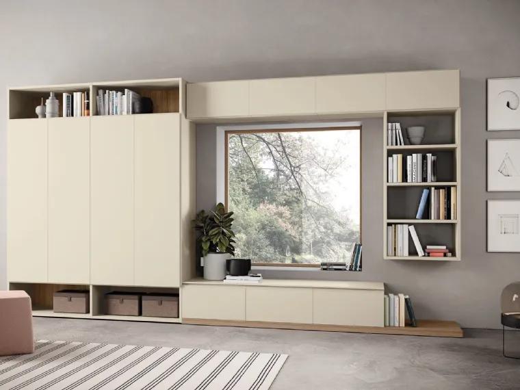 Libreria a muro Golf Infinity I105 in melaminico di Colombini Casa