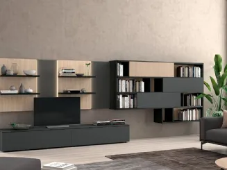Libreria Vitalyty Luce Sospesa Grigia in melaminico di Colombini Casa