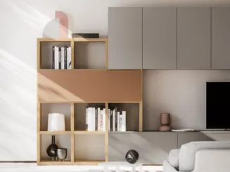 Libreria in laccato opaco GS213 di SantaLucia