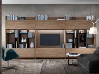 Libreria in legno Mood 15 di Astor Mobili