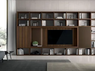 Libreria Vitalyty a parete stile moderno in melaminico di Colombini Casa