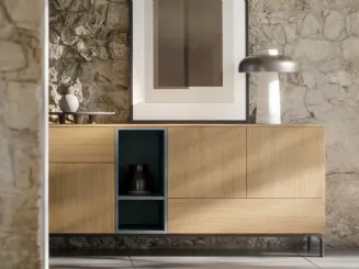 Madia in melaminico con modulo a giorno colorato GS252 di SantaLucia