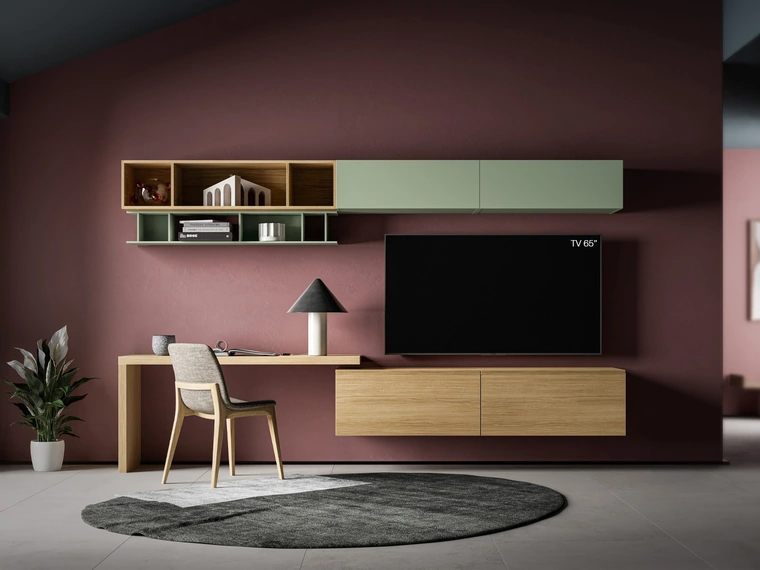 Parete Attrezzata Pratico PTG403 di SantaLucia