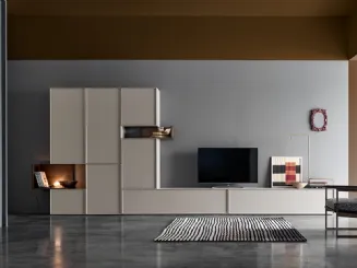 Parete attrezzata moderna in laccato KD009 di SantaLucia
