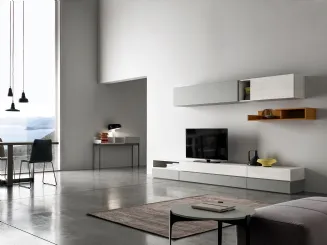 Parete Attrezzata moderna in laccato e melaminico KV002 di SantaLucia