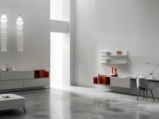Parete Attrezzata con scrivania KV015 di SantaLucia