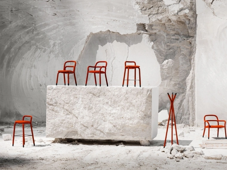 Sgabello imbottito Pippi di Midj