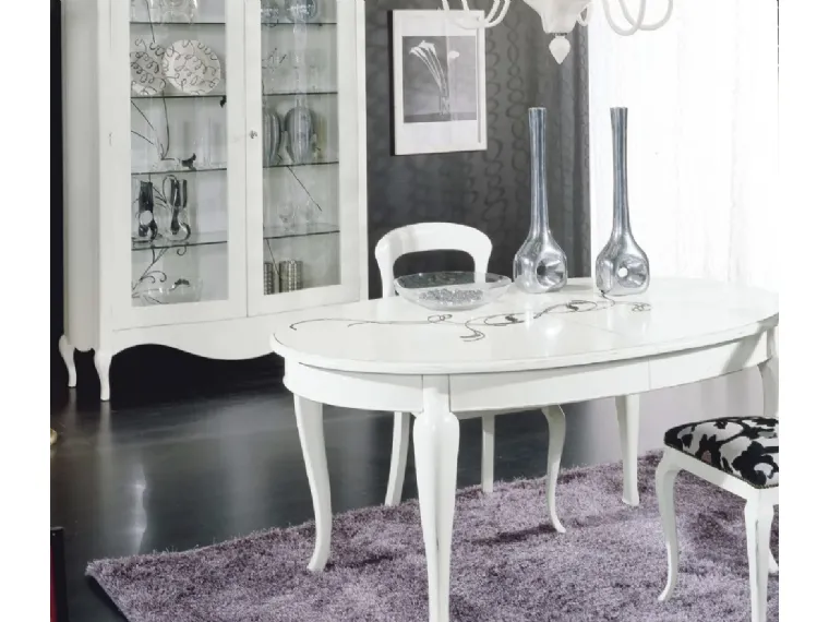 Tavolo ovale allungabile Art 638 Infinity di Fratelli Mirandola