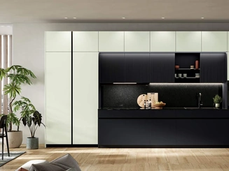 Cucina Moderna lineare Altea Composizione 05 in vetro lucido di Prima Cucine
