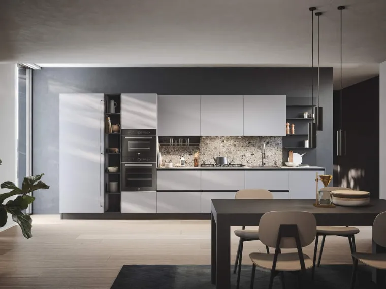 Cucina Moderna lineare Domino Composizione 09 di Prima Cucine