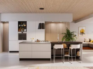 Cucina Moderna con isola Fly Composizione 01 di Prima Cucine