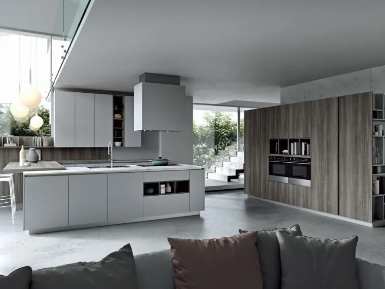 Cucina Moderna lineare Play Lab 02 in melaminico e laminato di Dibiesse