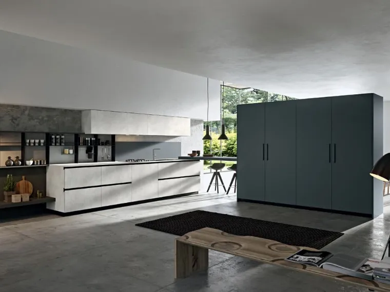Cucina Moderna lineare Play Time 01 in melaminico di Dibiesse