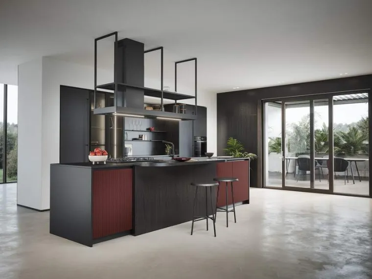 Cucina Moderna con isola Domino Composizione 03 di Prima Cucine