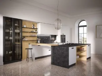 Cucina Moderna con penisola Domino Composizione 07 di Prima Cucine