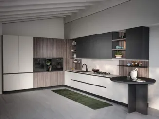 Cucina Moderna angolare Zoe Composizione 03 di Prima Cucine