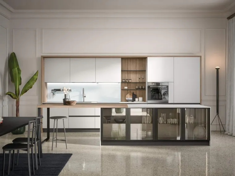 Cucina Moderna con isola Zoe Composizione 05 di Prima Cucine
